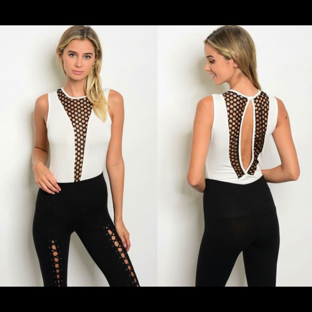 White Mesh Bodysuit